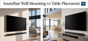 sound bar wall mounting vs table Placement